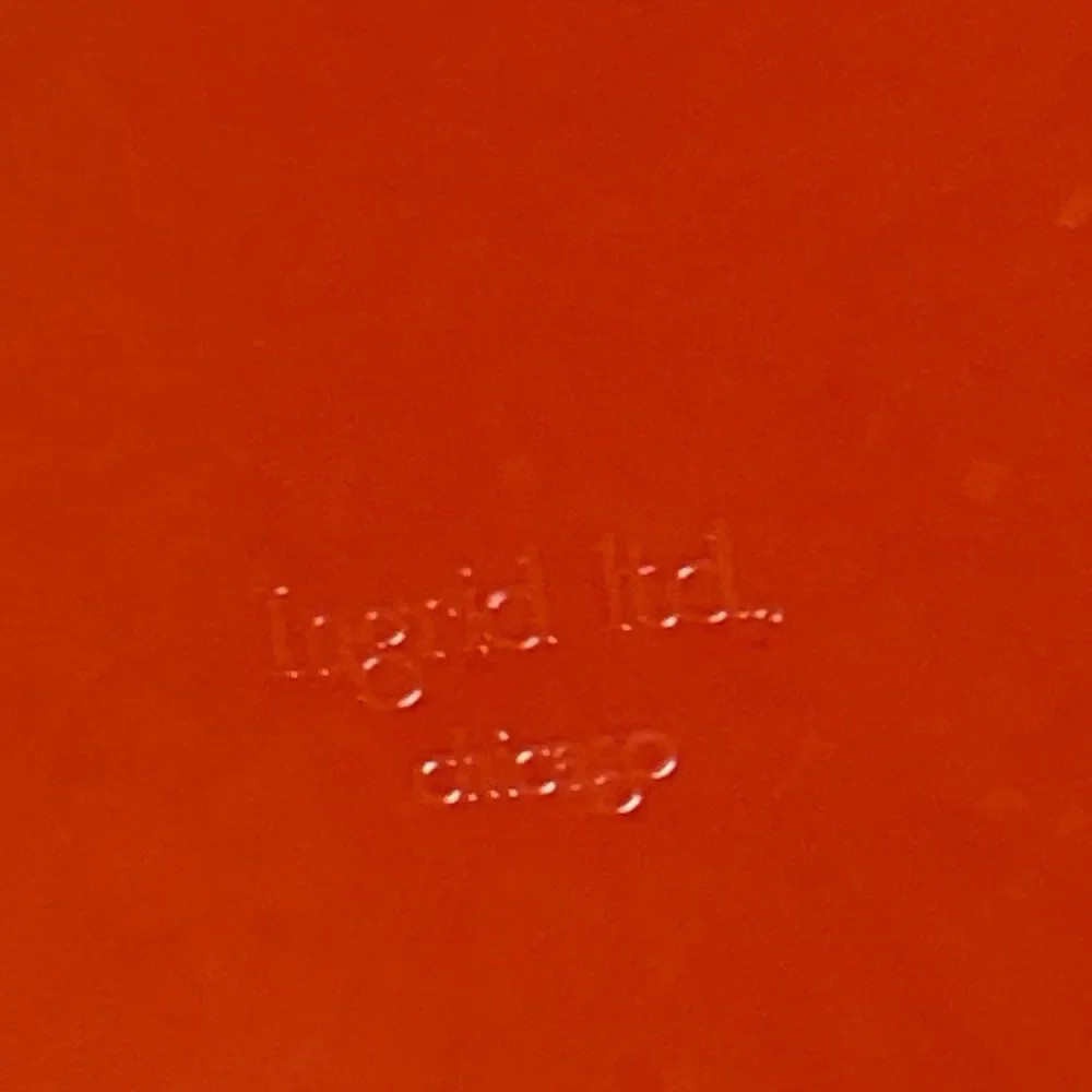 Ingrid Ltd Chicago Vintage Melamine Dinner Plates Red Orange 10.5
